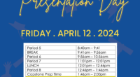START TIME HAS CHANGED for Capstone Presentation Day on Friday, April 12th. To ensure timely completion, presentations will begin five minutes earlier at 2PM. Please be ready in your assigned room by […]