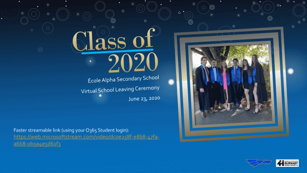 Class Of 2020 Virtual Graduation Ceremony École Alpha Secondary School 9819