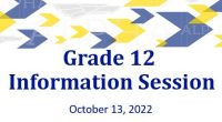 Thank you to everyone who attended our virtual Grade 12 Information Session last night. If you were unable to join us please find the slide show below: